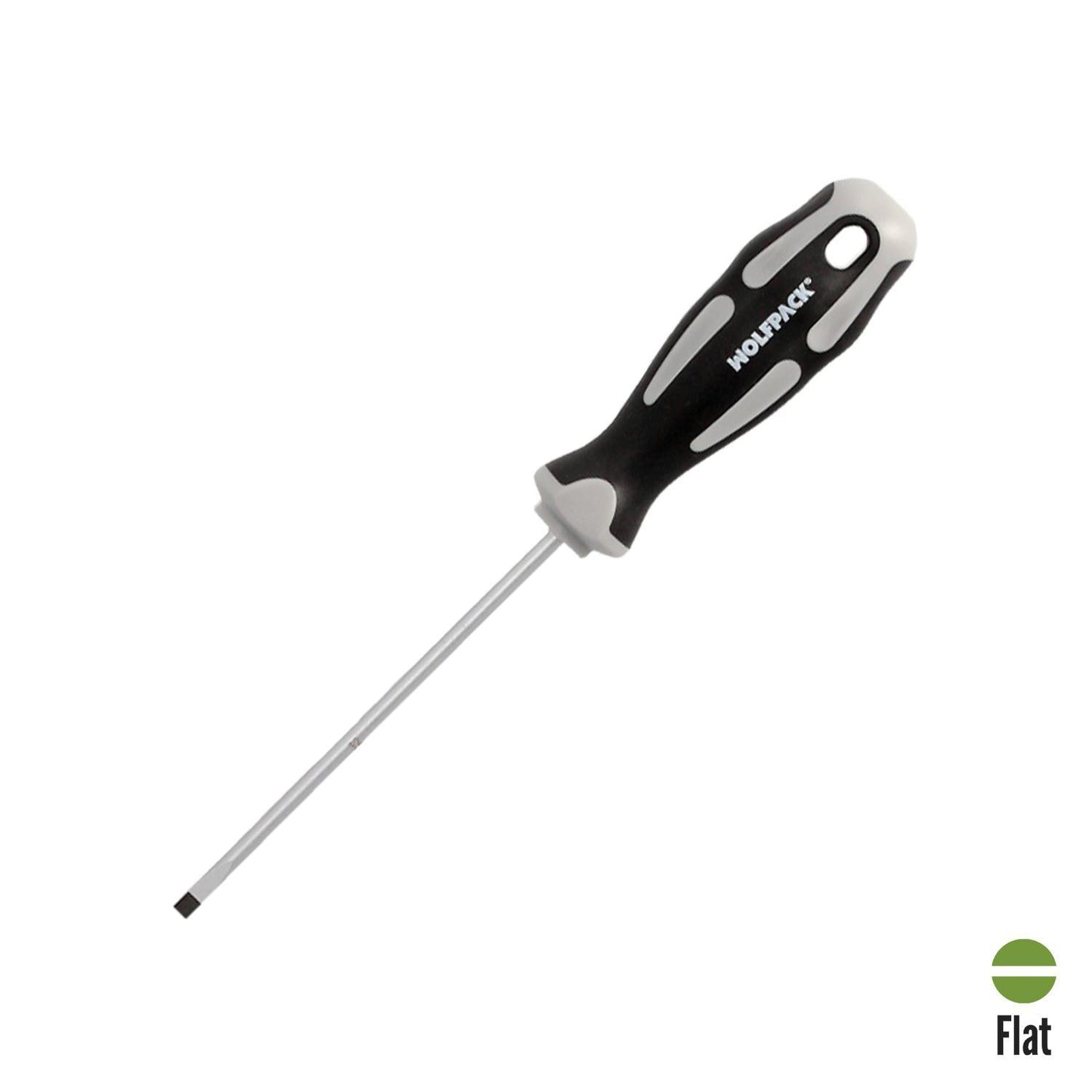 Destornillador Plano Vaciado Acero S2 Mango Tpr Bimaterial. Medida 0,8 X Ø 4,0 X 100 Mm.  Din5265_0