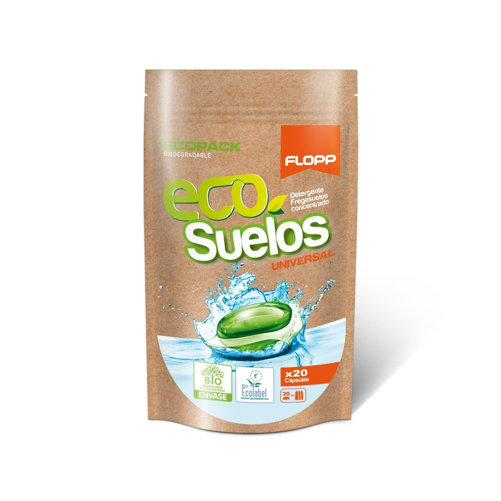 Produto de limpeza de pavimentos universal ECO Flopp 20 cápsulas