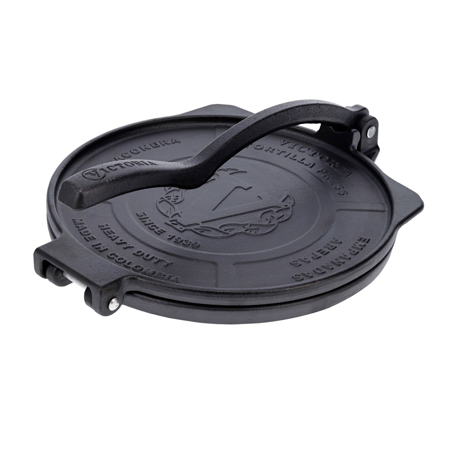 Victoria Prensa Tortillera Para Tortillas Mexicanas Hierro Fundido Hd Curado 25cm, Pataconera Colombiana, 39318, Negro_0