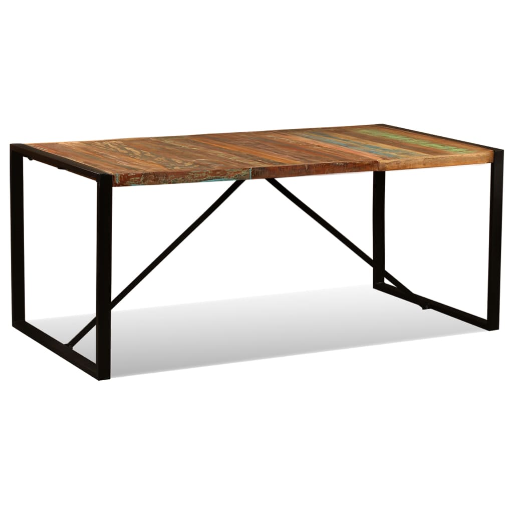 Mesa De Comedor De Madera Maciza Reciclada 180 Cm_4