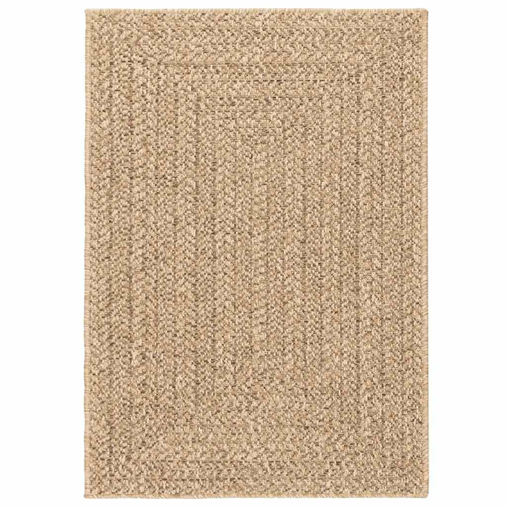 Vidaxl Alfombra Zizur Aspecto Yute Interior/exterior Beige 120x170 Cm_0