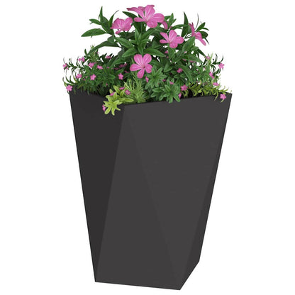 Jardinera 2 Uds. Negro 50 X 50 X 75 Cm Acero_2