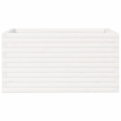 Jardinera De Madera Maciza De Pino Blanco 90x60x45,5 Cm_4