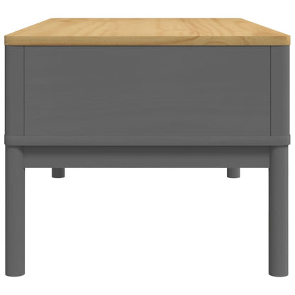 Mesa De Centro Floro Madera Maciza De Pino Gris 99x55,5x45 Cm_4