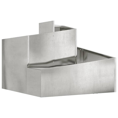 Macetero De Jardín Plateado 60 X 60 X 50 Cm Acero Galvanizado_0