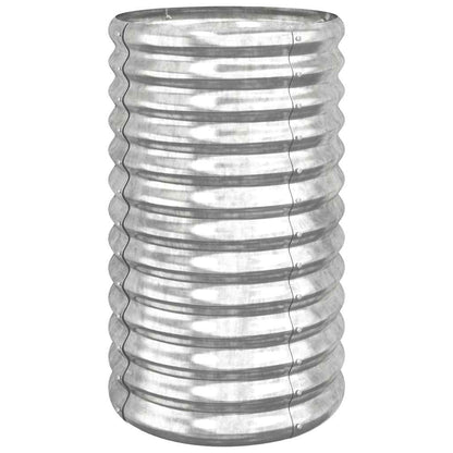 Jardinera De Acero Galvanizado Plateado 40x40x68 Cm_0