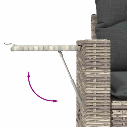 Set De Sofás De Jardín 8 Pzas Y Cojines Ratán Sintético Gris / Vetonek_0