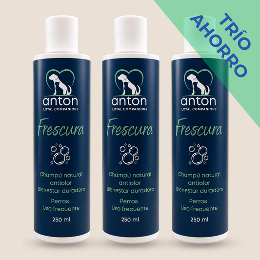 Champú natural para el control de olores en perros – Pack 3 x 250 ml_0