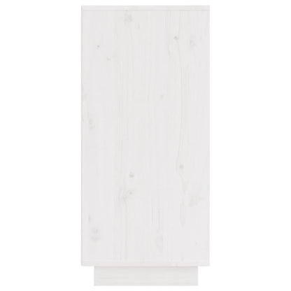 Aparador De Madera Maciza De Pino Blanco 31,5x34x75 Cm / Vetonek_3