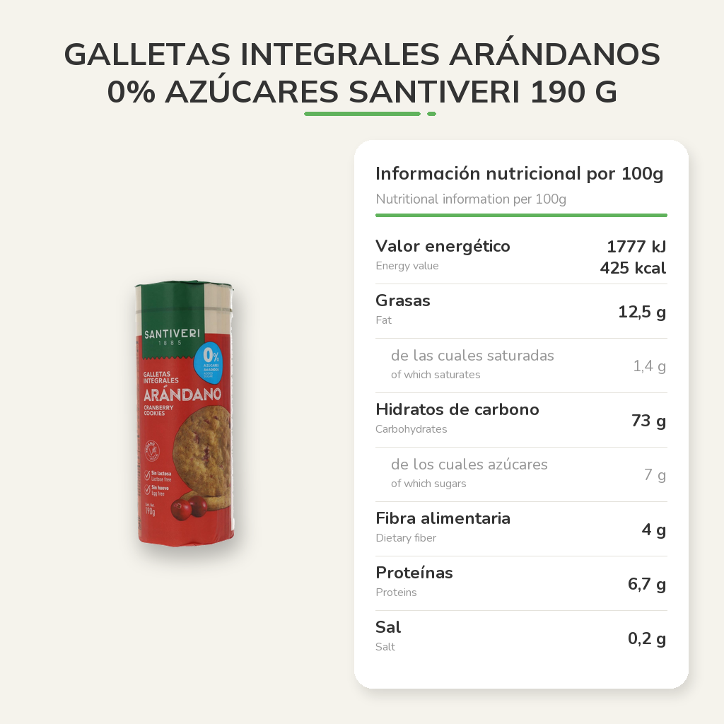 Información nutricional