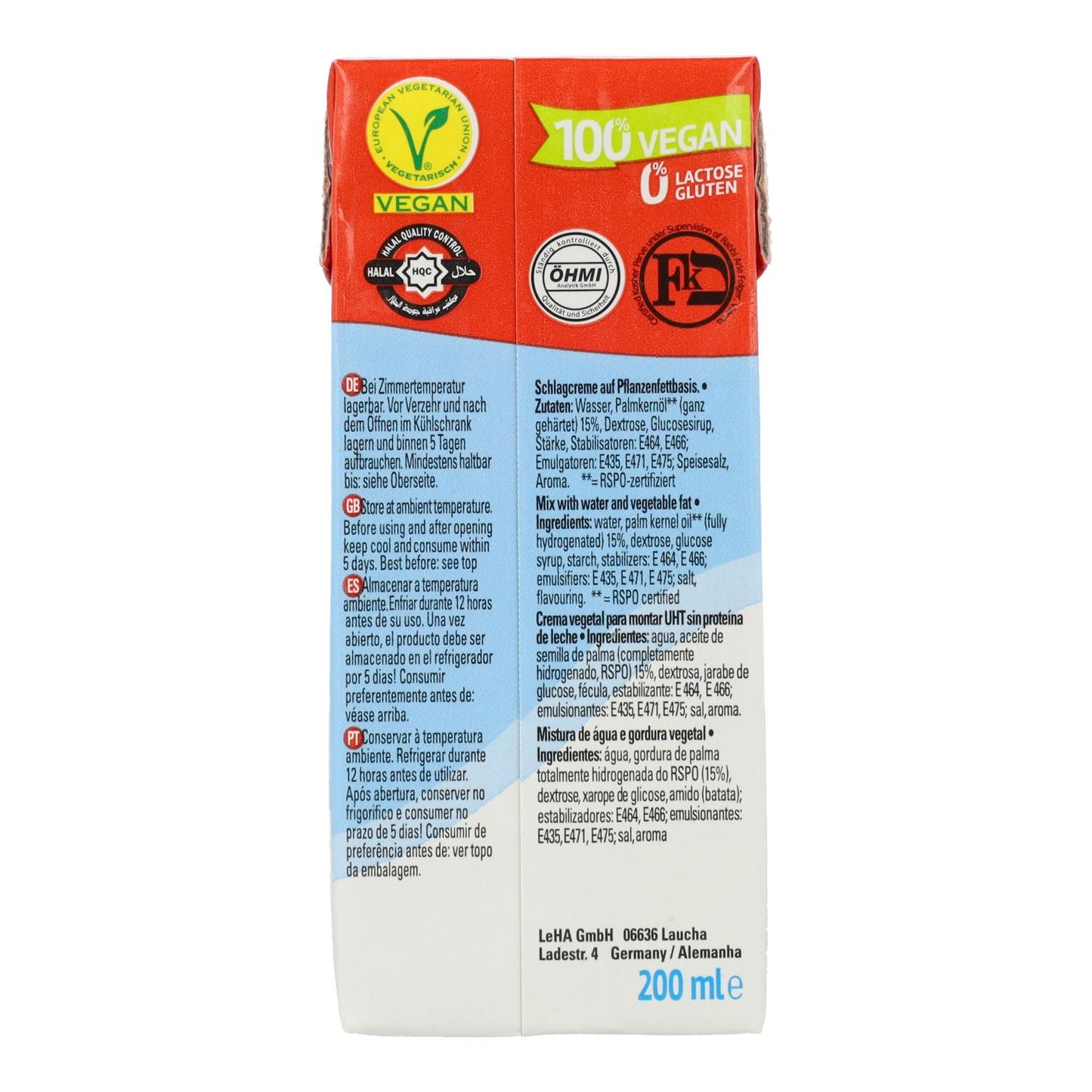 Schlagfix Creme de Legumes para Bater e Cozinhar 200 ml