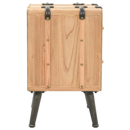 Mesita De Noche Madera Maciza De Abeto 50x35x57 Cm_1