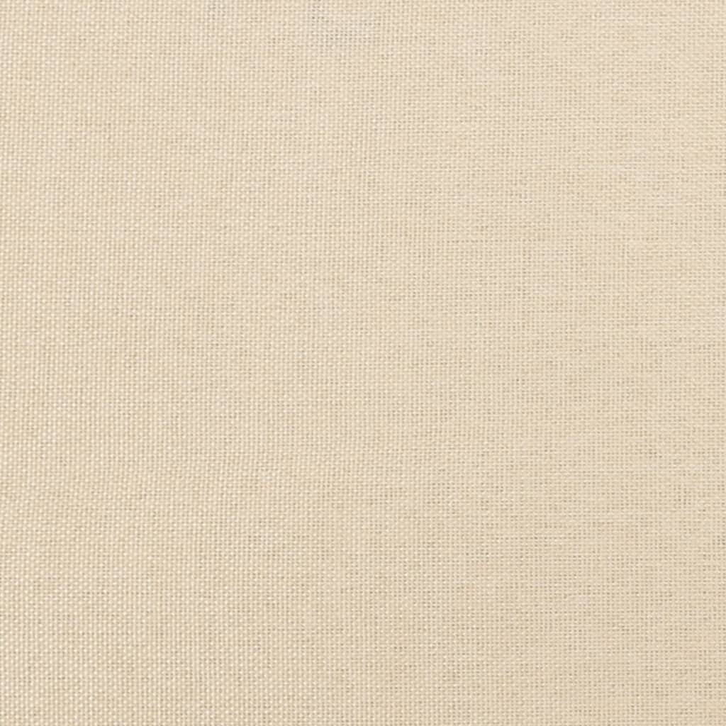 Estructura De Cama Con Cabecero De Tela Color Crema 80x200 Cm / Vetonek_5