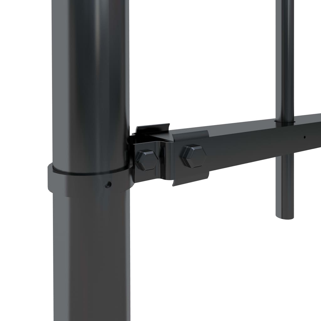 Valla De Jardín Con Puntas De Lanza Acero Negro 15,3x1,2 M / Vetonek_4