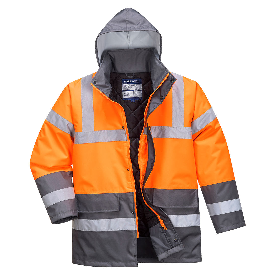 Chaqueta Hi-vis Contrast Winter Traffic - Protección Y Comodidad / S / Naranja-negro_1