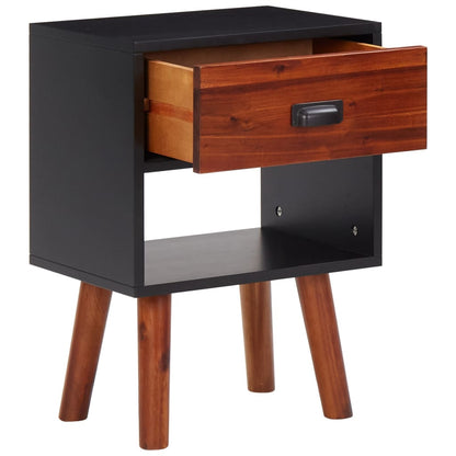 Mesitas De Noche 2 Unidades Madera De Acacia Maciza 40x30x57 Cm_2