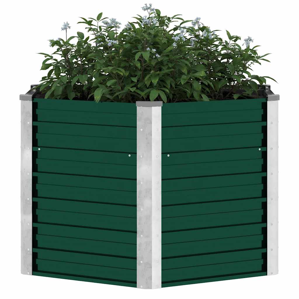 Arriate De Jardín De Acero Galvanizado Verde 129x129x77 Cm_5