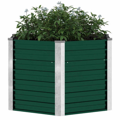 Arriate De Jardín De Acero Galvanizado Verde 129x129x77 Cm_5