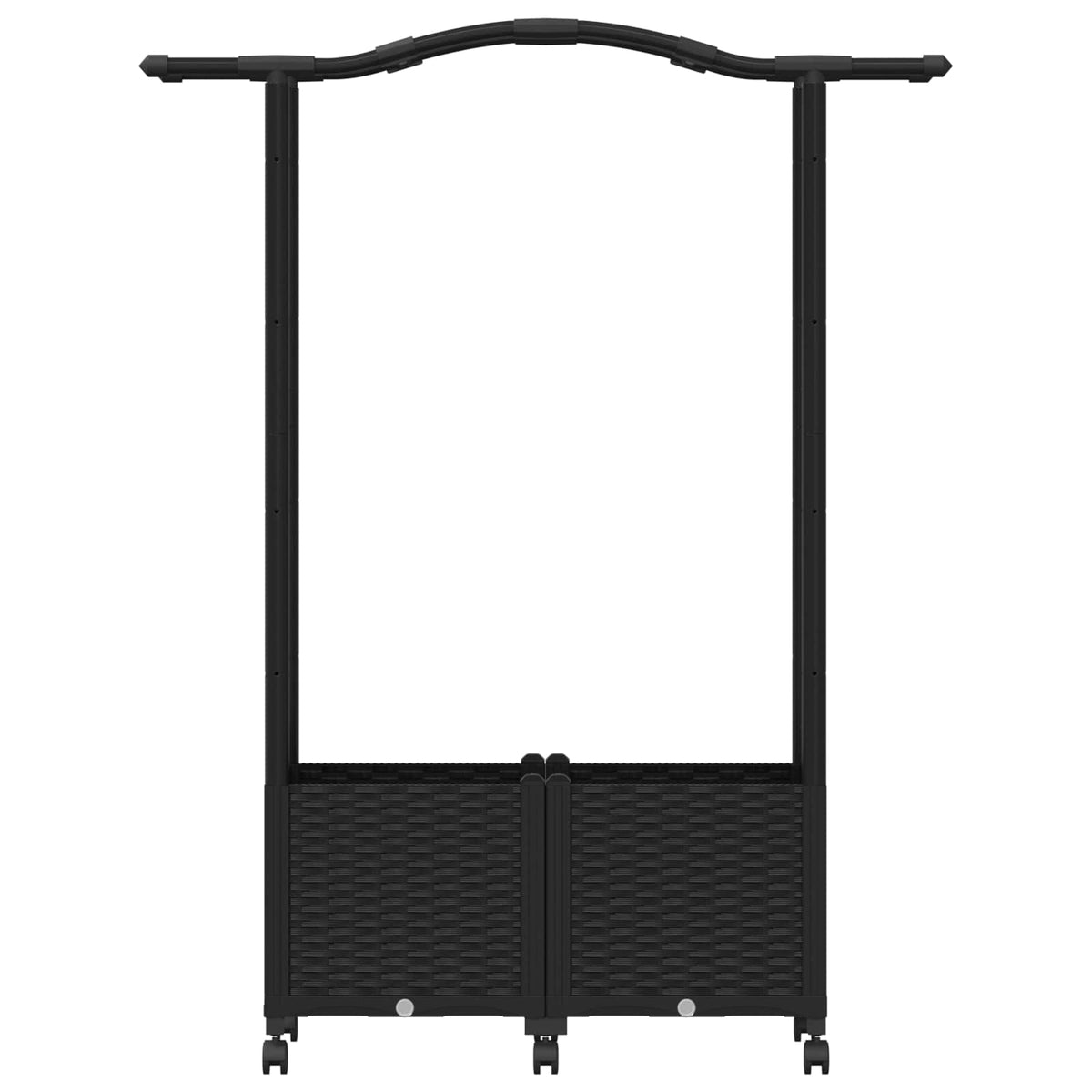 Cama Elevada Con Trellis Y Techo Negro 125 X 40 X 144 Cm Pp_3