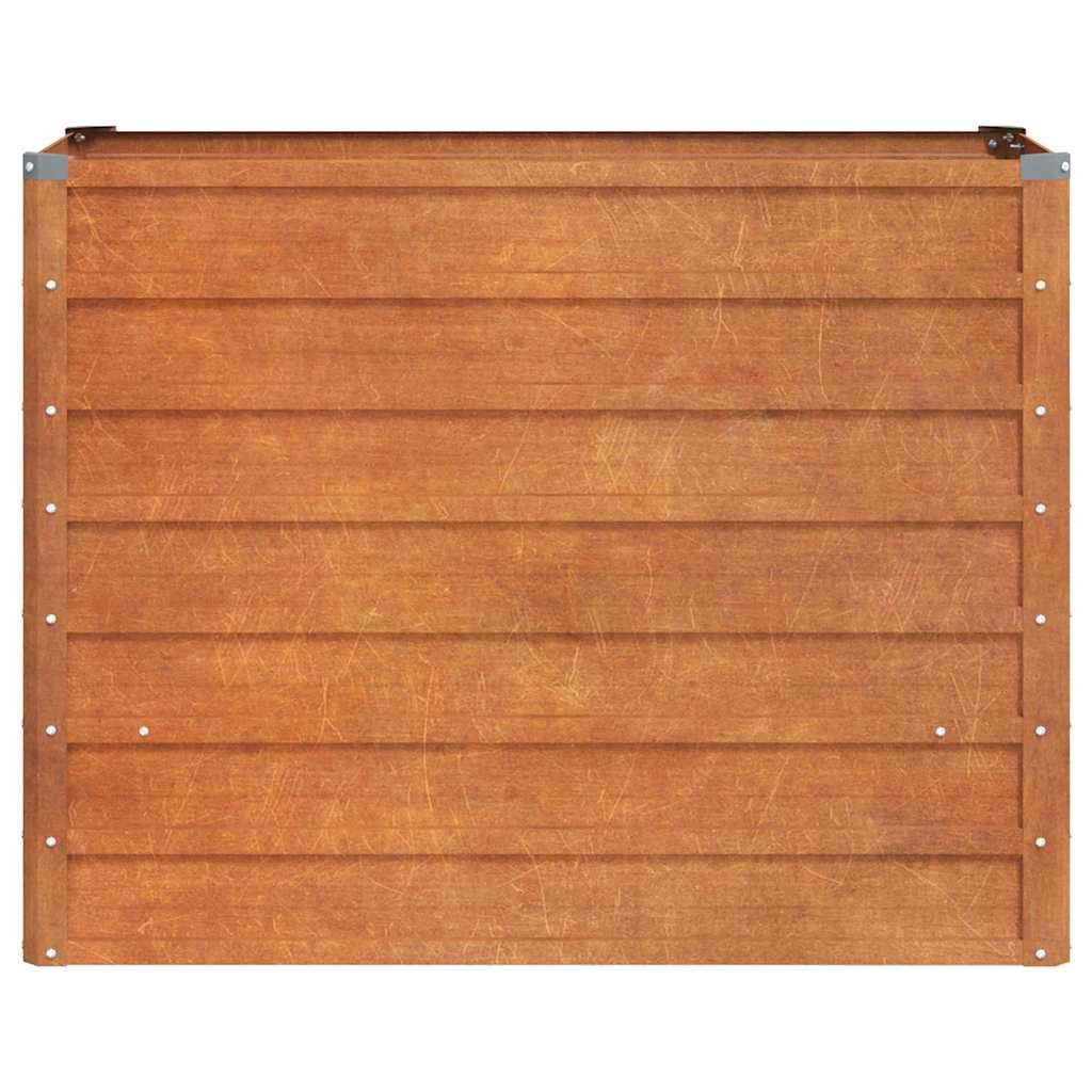 Arriate Oxidado De Acero Corten 100x40x77 Cm_3