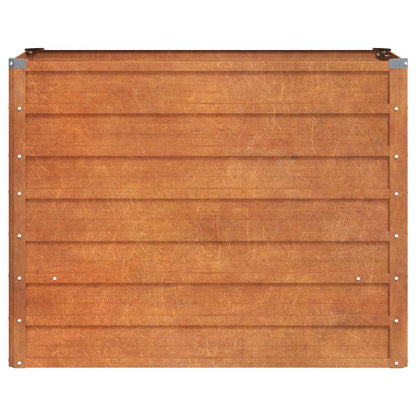 Arriate Oxidado De Acero Corten 100x40x77 Cm_3