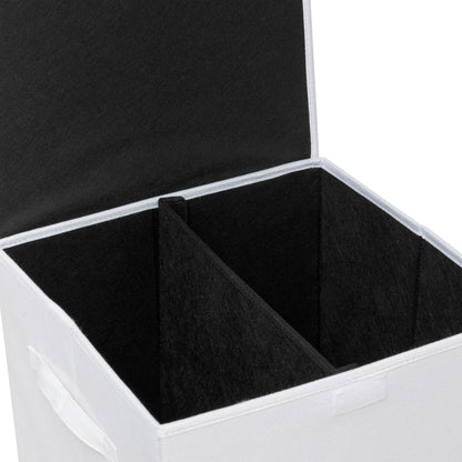 Cesta De Ropa Colors 74l Mdf Y Poliéster Blanco Algodón_3