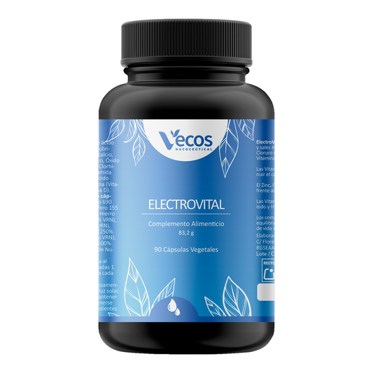 Electrovital Vecos 90 Cápsulas | Hidratación Y Electrolitos | Sales Minerales + Vitaminas Para Deporte_0