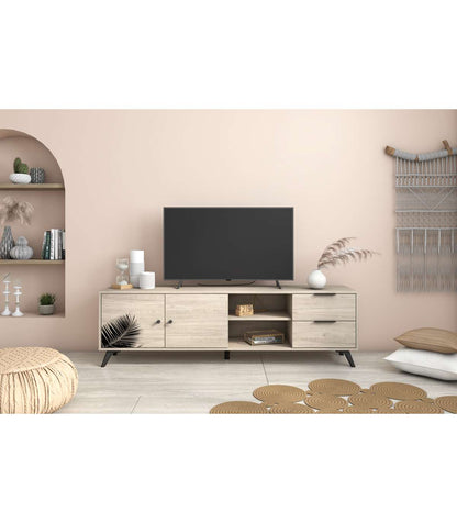 Mueble Tv 2 Puertas 2 Cajones Acabado Sahara/serigrafía, 53.1cm(alto) 180.5cm(ancho) 40c_4