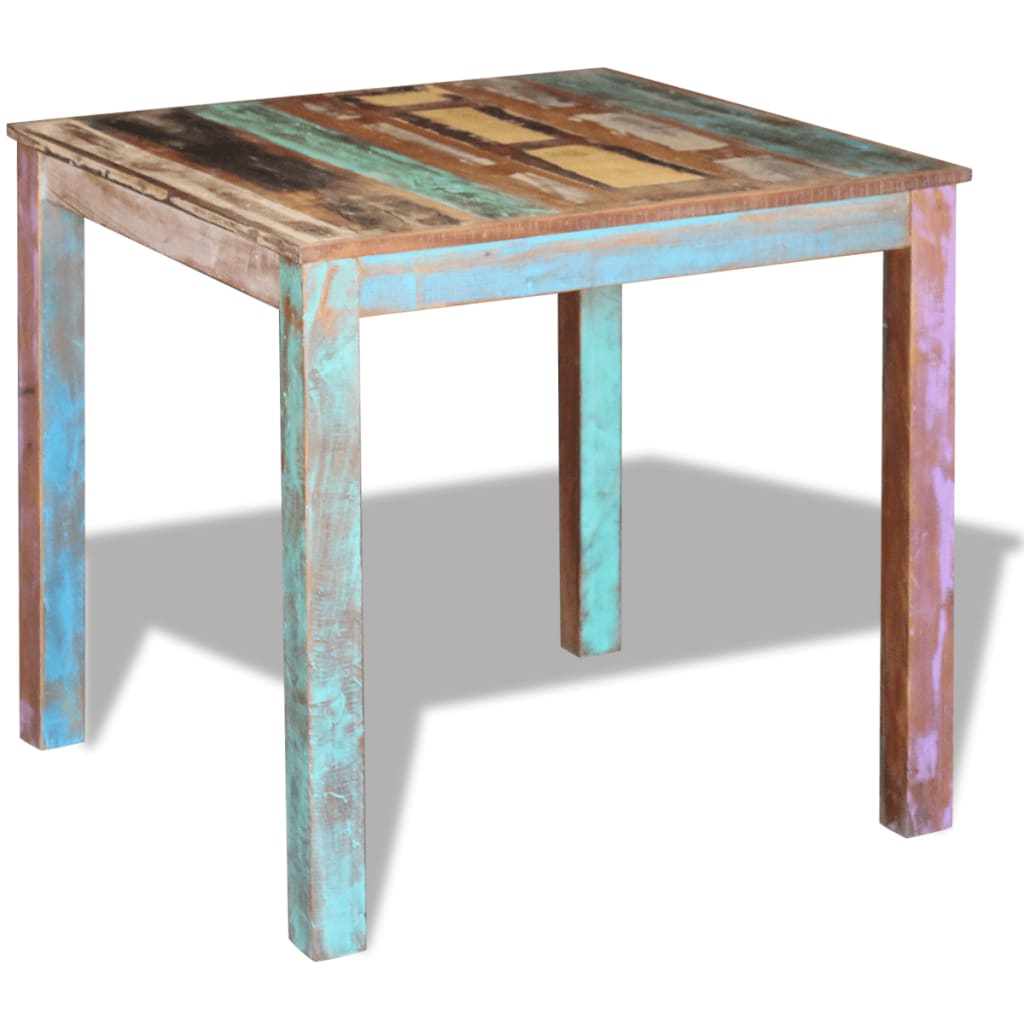 Mesa De Comedor De Madera Maciza Reciclada 80x82x76 Cm_3