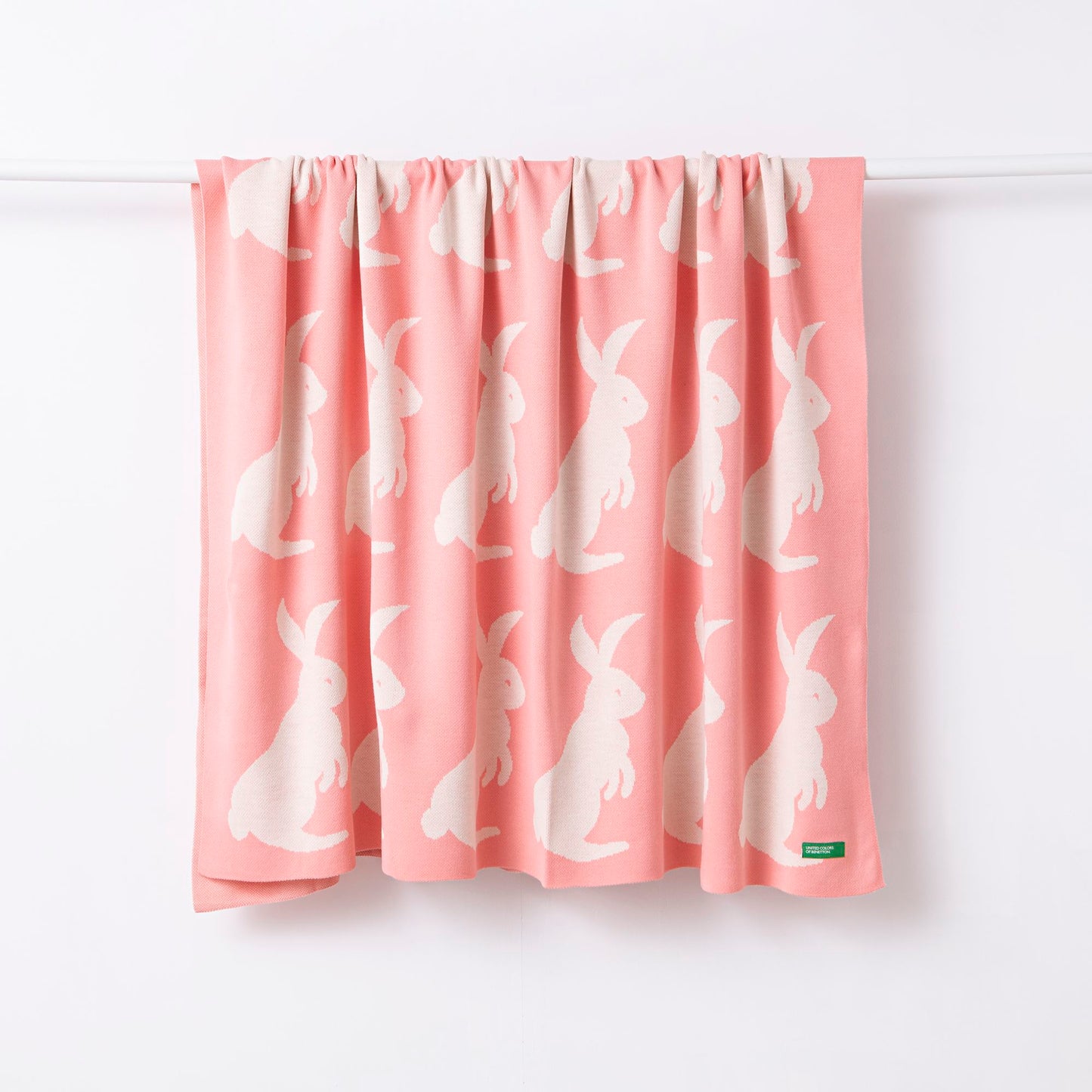 Manta 100% Acrilico 1000gr Conejo Rosa Benetton_2