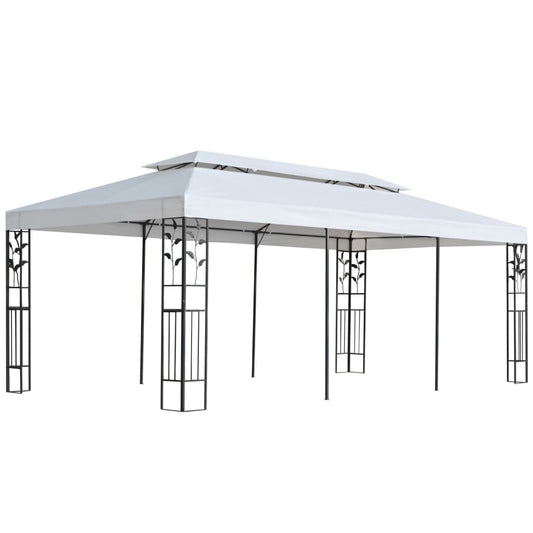 Vidaxl Cenador Blanco 3x6 M_0