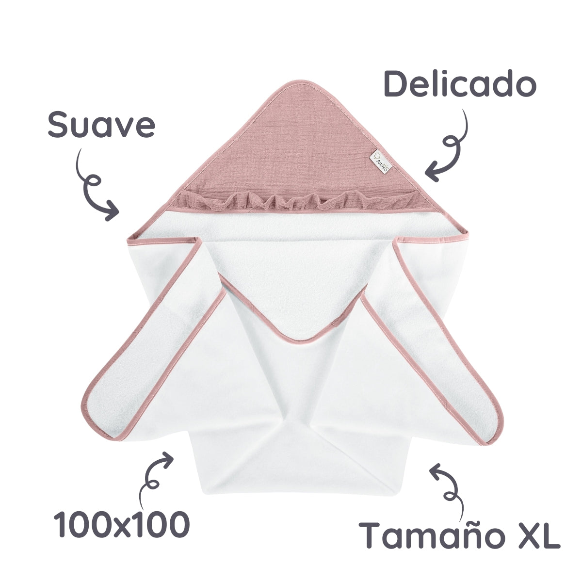 Maxicapa De Baño Para Bebés Cotton Color Beige_4