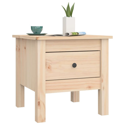 Mesa Auxiliar 2 Unidades De Madera Maciza De Pino 40x40x39 Cm_4
