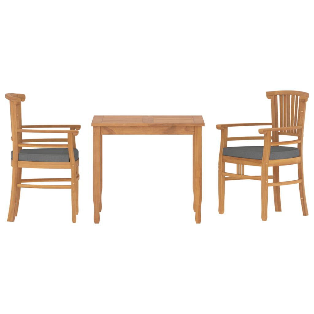 Vidaxl Juego De Comedor Para Jardín 3 Pzas Madera Maciza De Teca_0