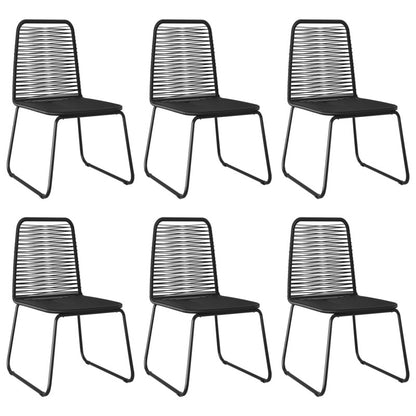 Vidaxl Set De Comedor De Jardín De 7 Piezas Pvc Ratán Negro Y Marrón_4