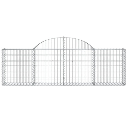 Cestas De Gaviones 14 Uds Forma De Arco Hierro 200x30x60/80 Cm_3