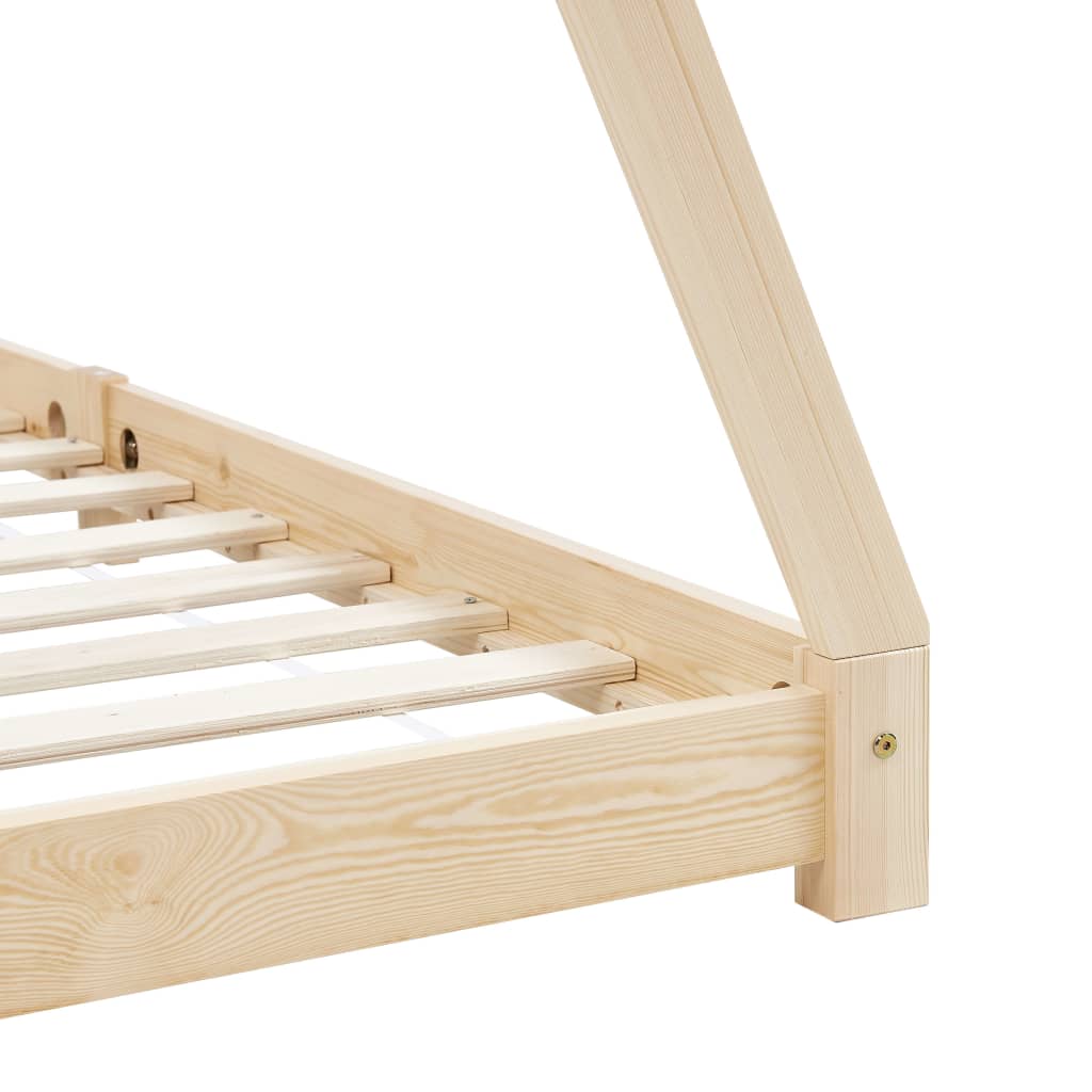 Estructura De Cama Infantil De Madera Maciza De Pino 70x140 Cm / Vetonek_3