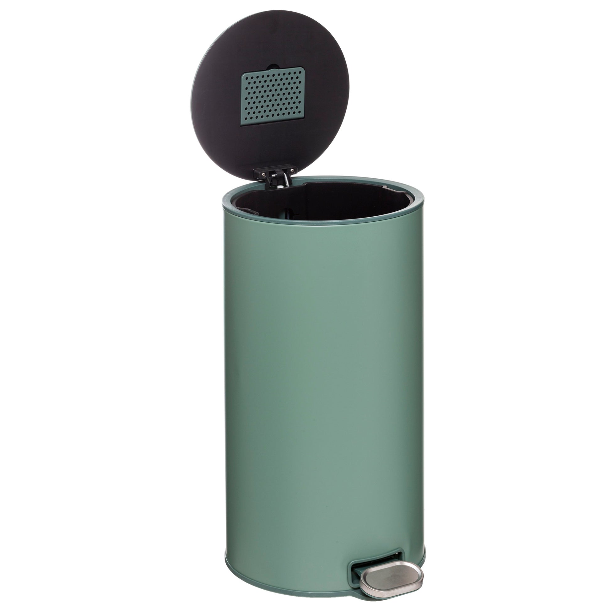 Papelera / Cubo De Basura / Contenedor De Residuos Con Pedal 30l Retro Verde Delta_1