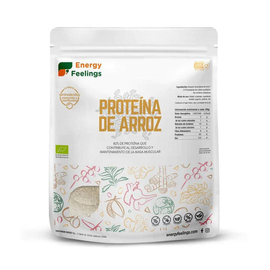 Proteína de arroz biológica em pó 1 kg