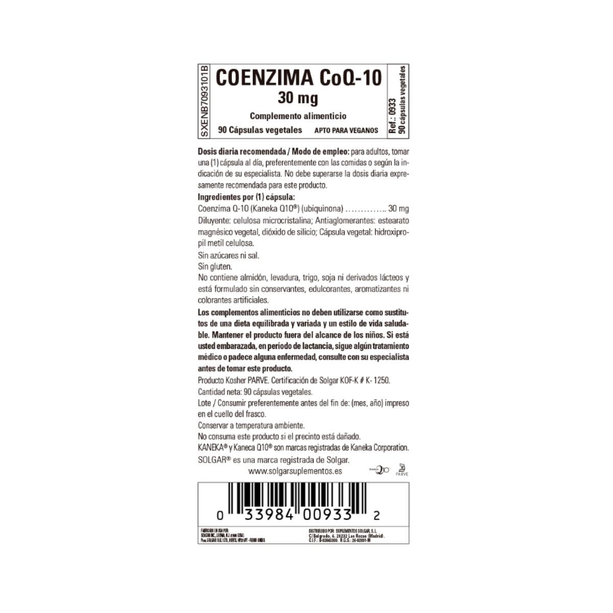 Coenzima CoQ10 (vegan)