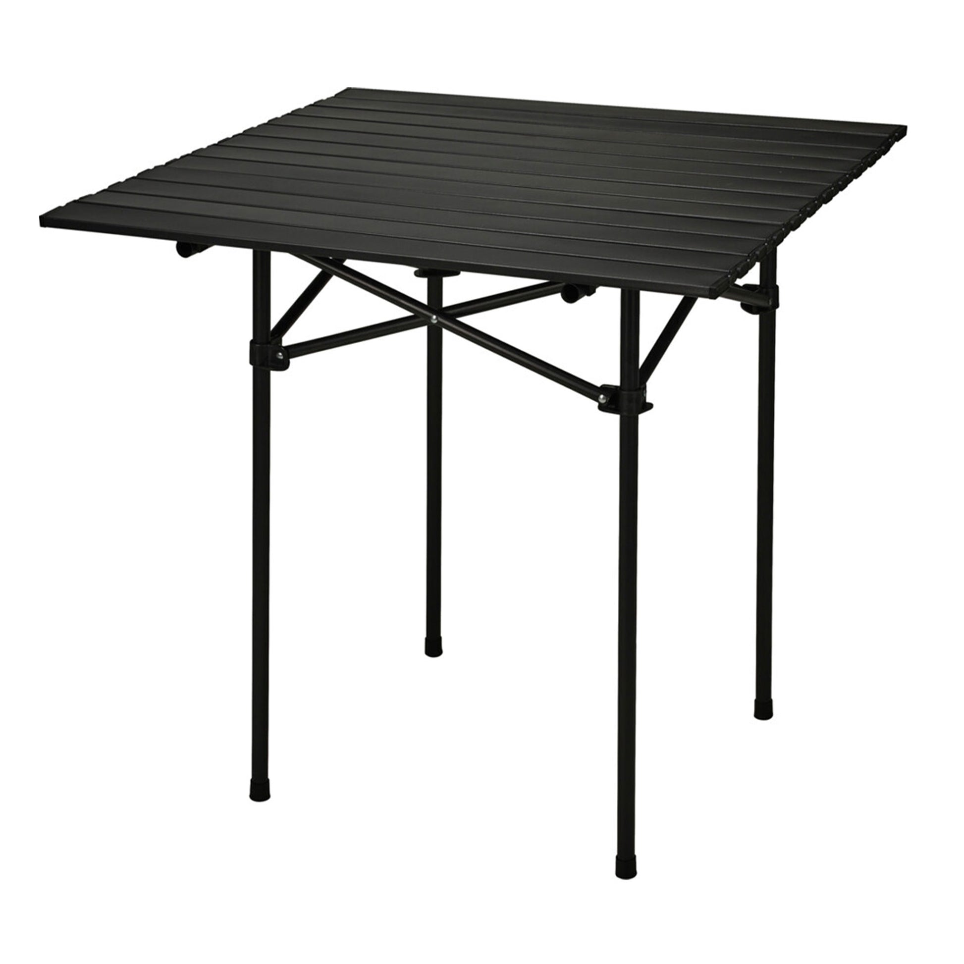Well Home Mesa Plegable En Metal Color Negro 70x70x69cm_0
