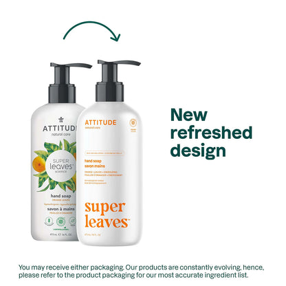 Sabonete Líquido para as Mãos Super Leaves Folha de Laranja Attitude 473 ml
