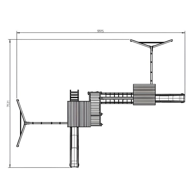 Parque Infantil Masgames Himalaya Puente @bridge: Madera Con Cuerdas._2