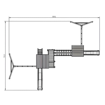 Parque Infantil Masgames Himalaya Puente @bridge: Madera Con Cuerdas._2