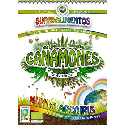 Sementes de cânhamo orgânicas inteiras