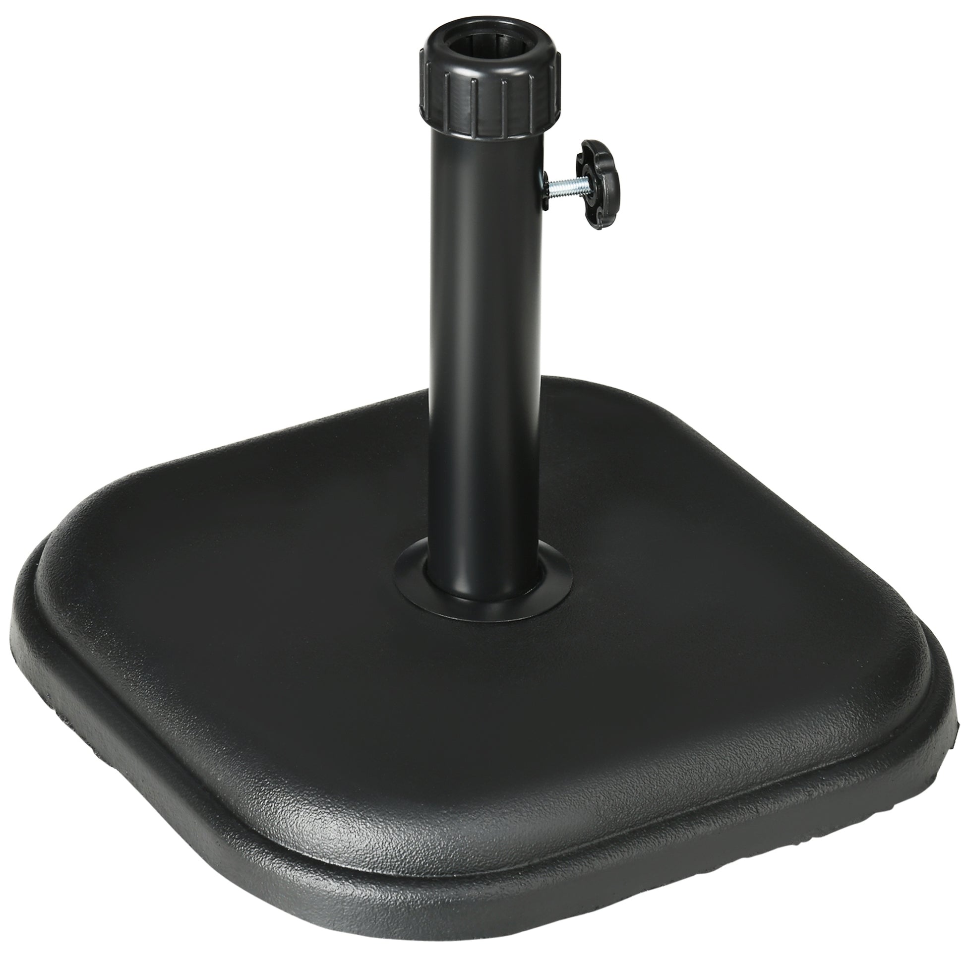 Outsunny Base De Sombrilla Peso 11 Kg Para Mástil De Ø32-38 Mm 36x36x31 Cm Negro_0