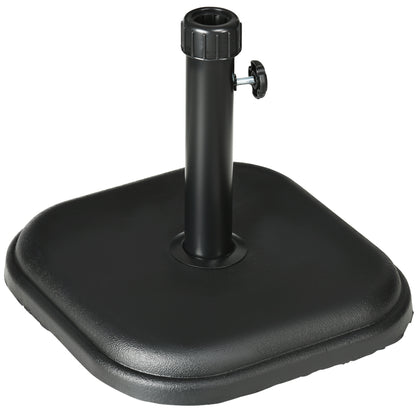 Outsunny Base De Sombrilla Peso 11 Kg Para Mástil De Ø32-38 Mm 36x36x31 Cm Negro_0