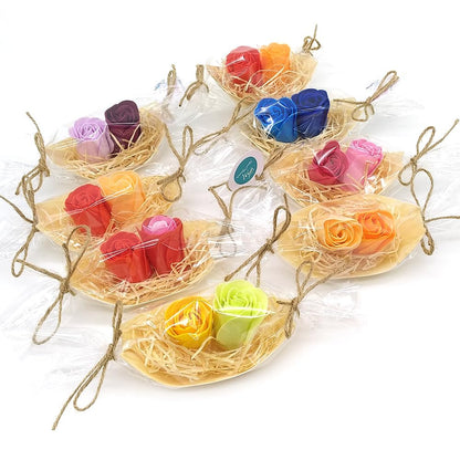 100 Barcas Con Flores Para Regalo Invitados (naranja). Rosas De Jabón Para Baño Aromático. Detalle Original Para Eventos_1