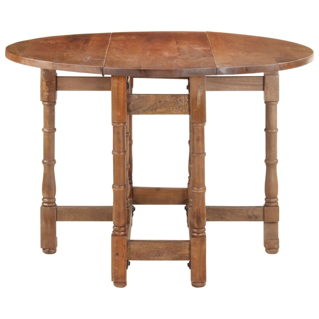 Mesa De Comedor Redonda De Madera Maciza De Mango 110x76 Cm_1