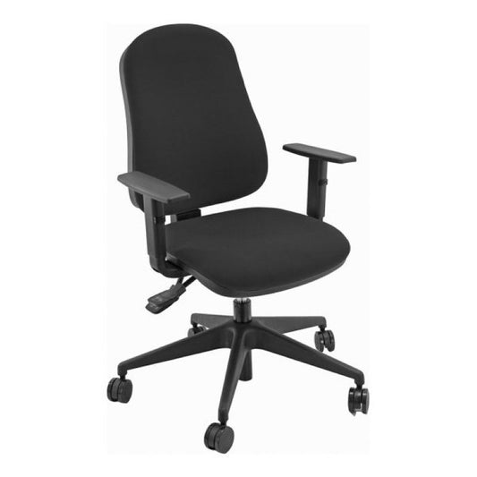 Silla Administrativa Unisit Sincro Simpel Negra Reposabrazos Ajustables_0